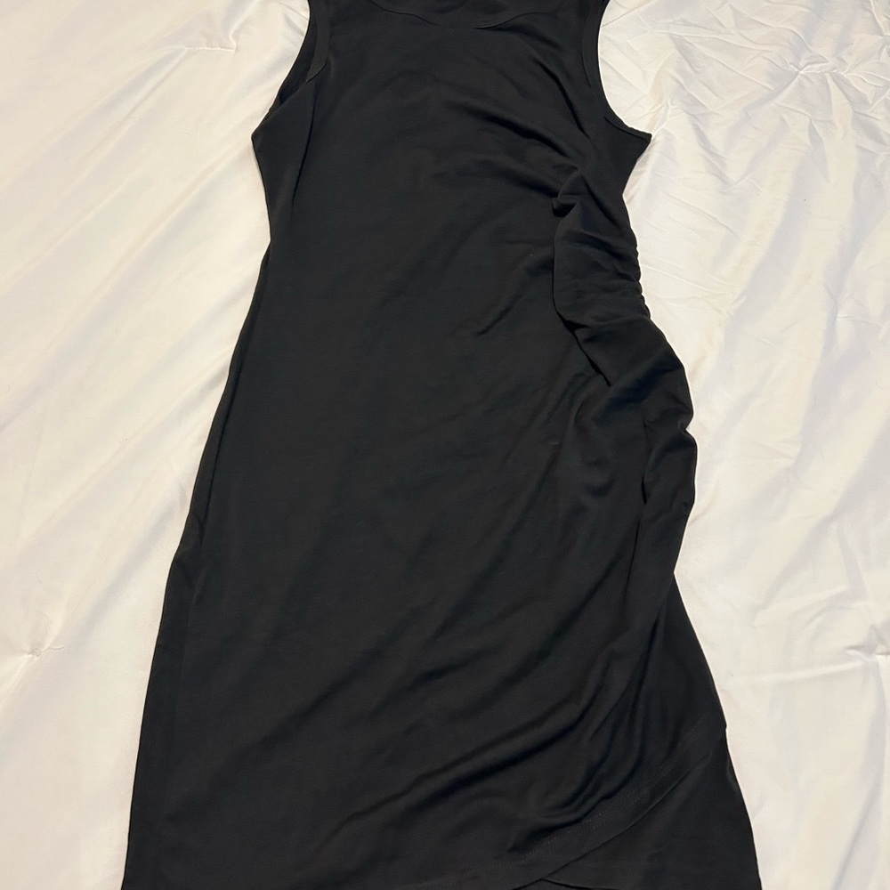 NWT SHEIN LUNE Solid Ruched Side Pencil Hem Tank Dress